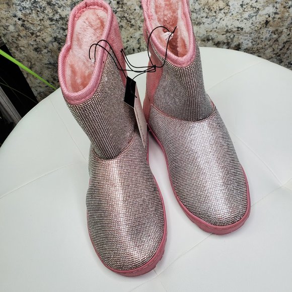 Rhinestone Pink Sasha Boots Size 9 - Picture 3 of 4